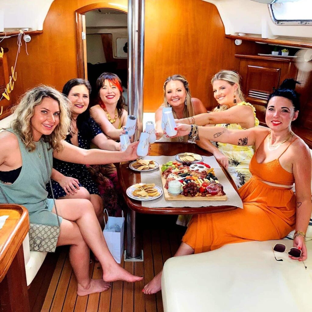 catering options for bachelorette boat tour in charleston sc