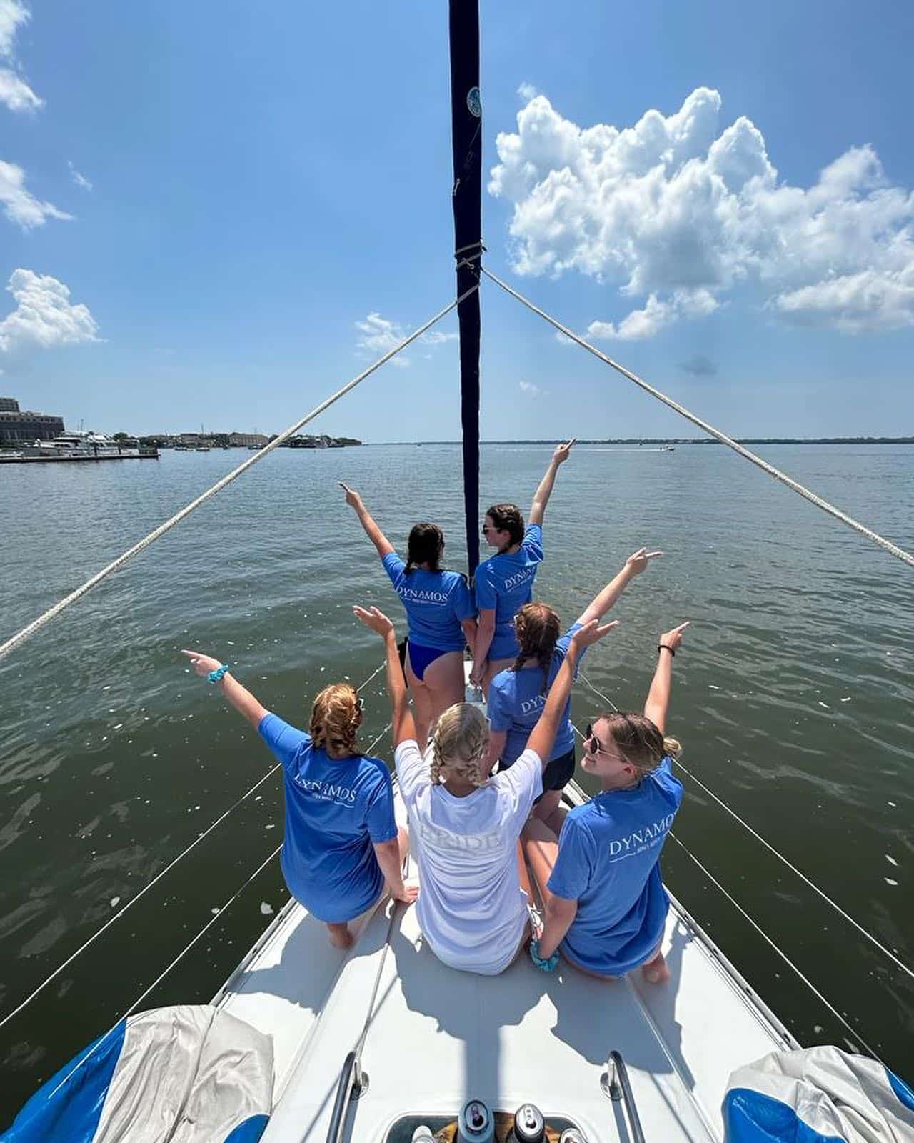 Charleston Bachelorette Boat Party Private Yacht Experience Blue