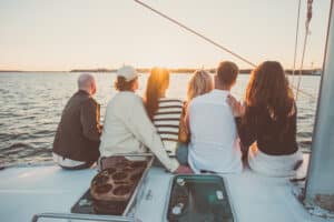 time of sunset charleston sc enjoyed from private boat charter