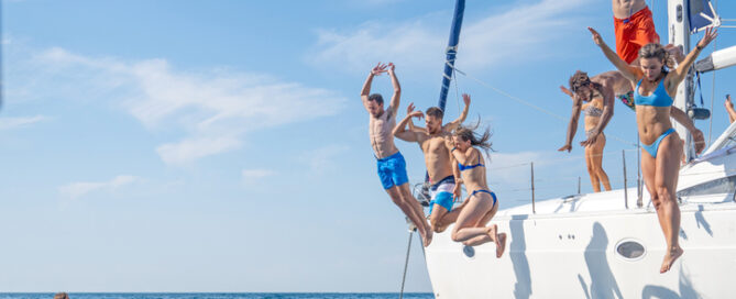 People jumping off booze cruise in charleston