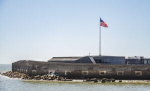 fort sumter seen during a charleston harbor history tour with blue life charters