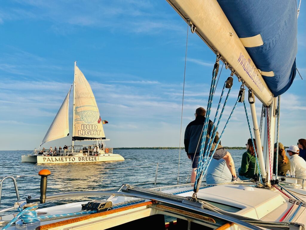 private sailboat tour looking at public sailing tour