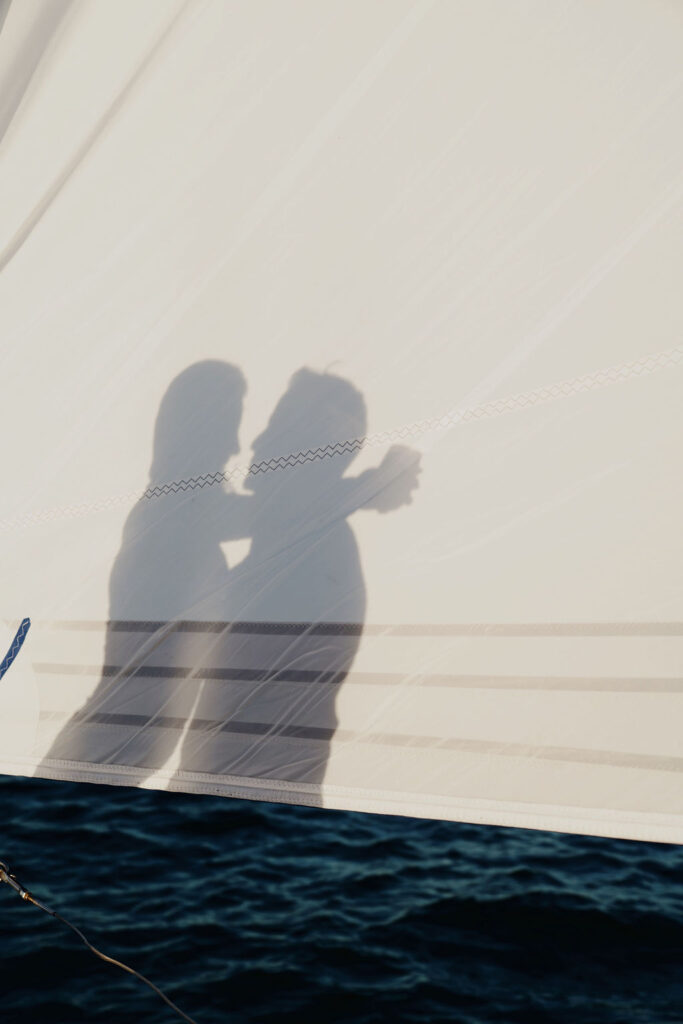 romantic couple on a sunset cruise in charleston sc