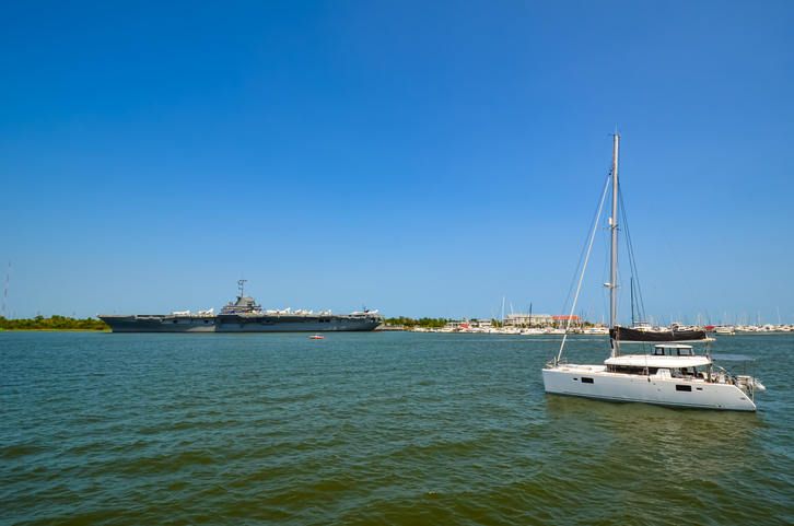 catamaran in charleston harbor