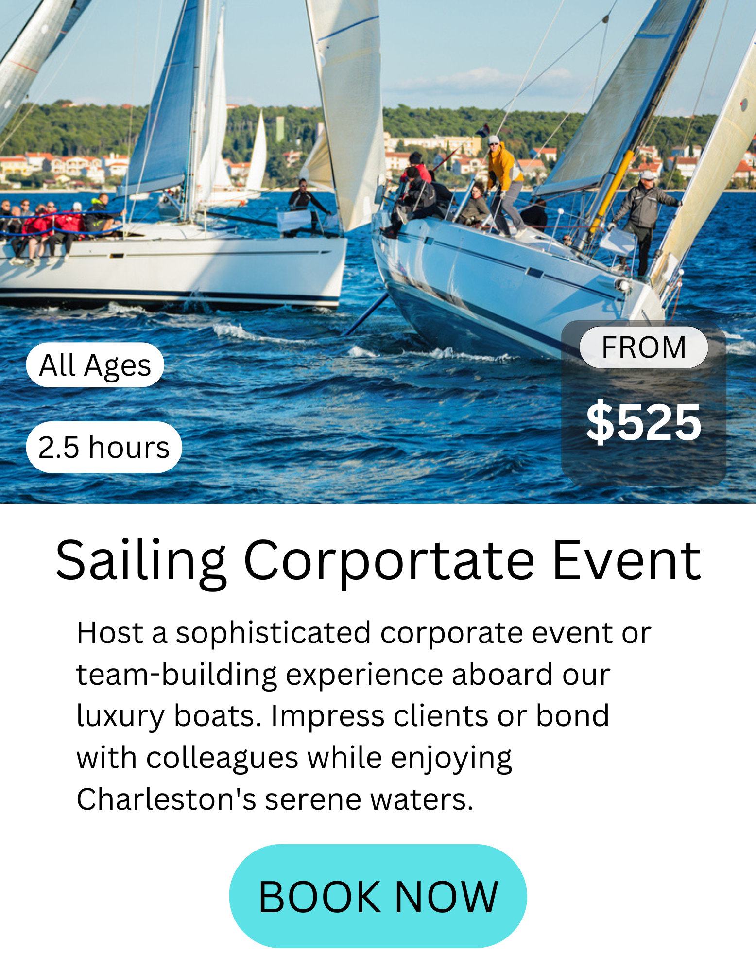 5 sailing corporate event details charleston