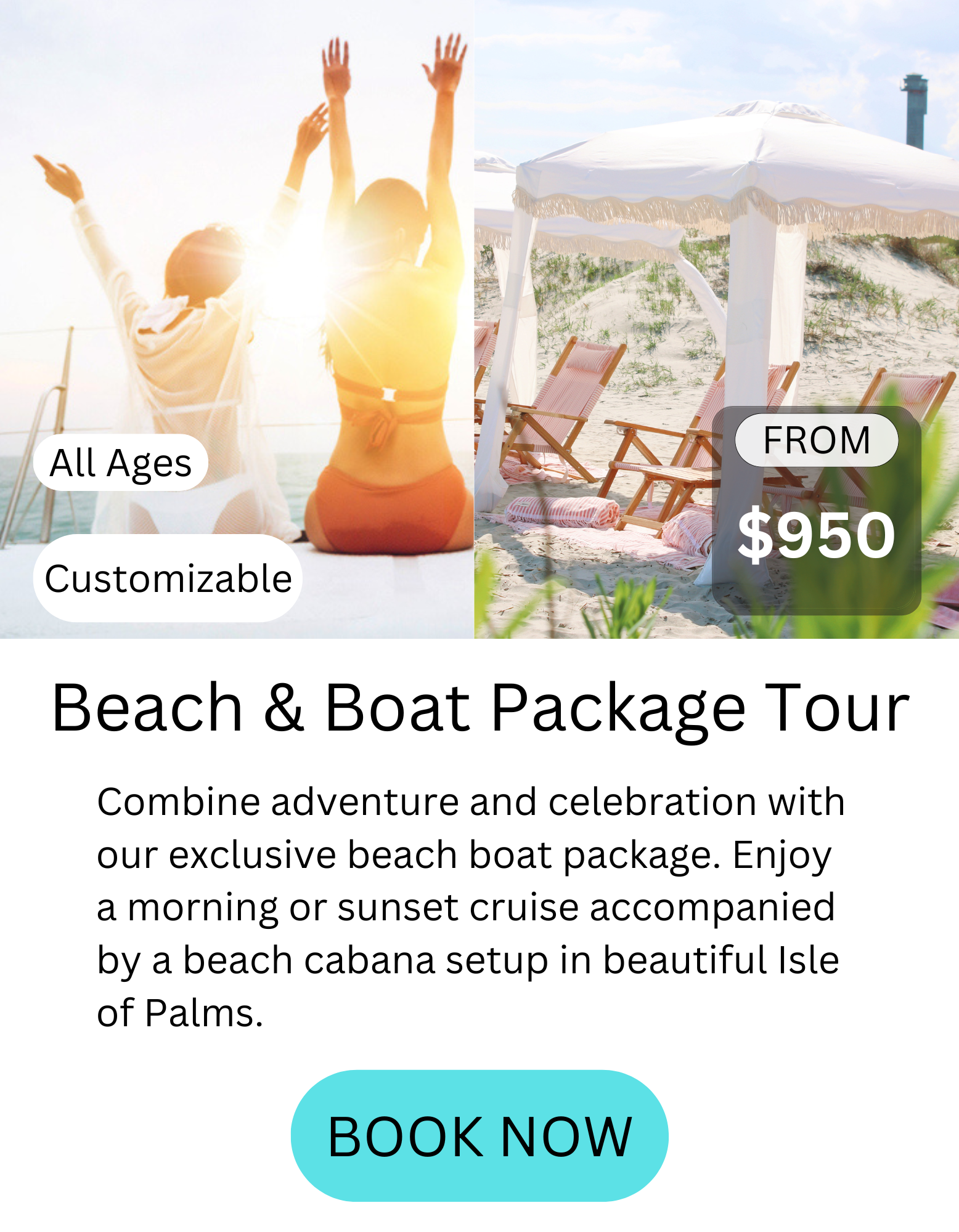8 beach and boat package tour details
