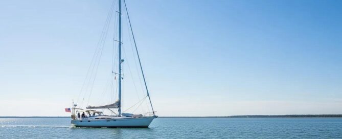 Private sailing charter in Charleston, SC, showcasing a luxurious sailboat on the water